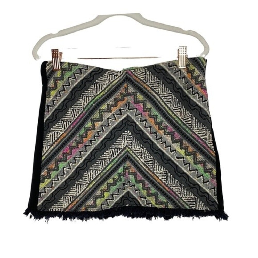 Staring At Stars Boho Tapestry Woven Panel with Fringe Skirt Size M